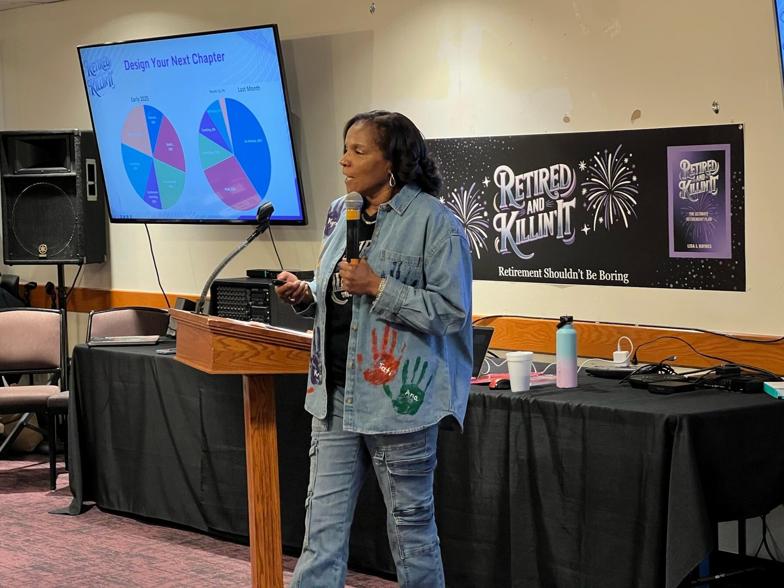 Lisa Haynes presenting a Retired and Killin' It workshop